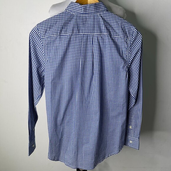 NWT POLO Ralph Lauren Kid's Blue White Checkered Button Down Shirt Size Large - Picture 4 of 9
